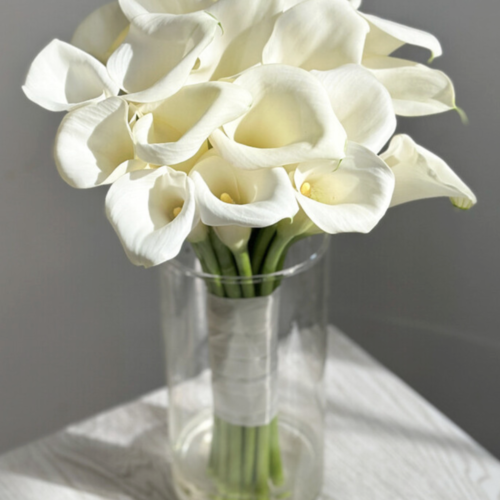 Hanging White Calla Lilies