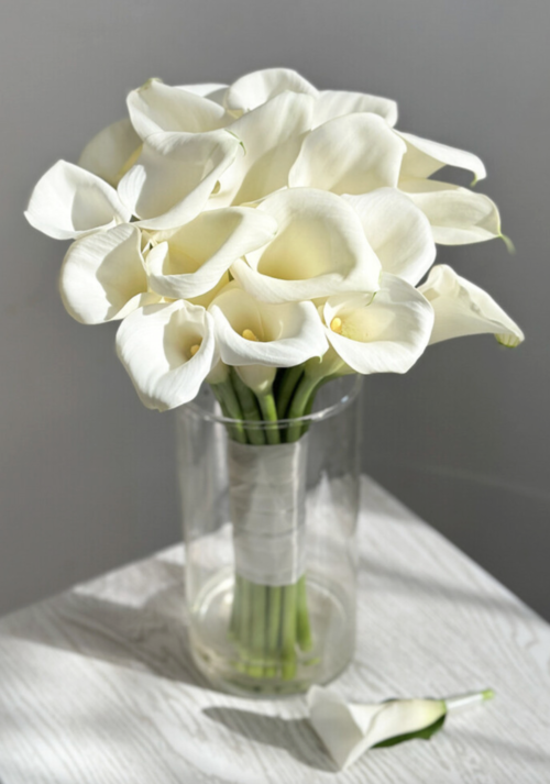 Hanging White Calla Lilies